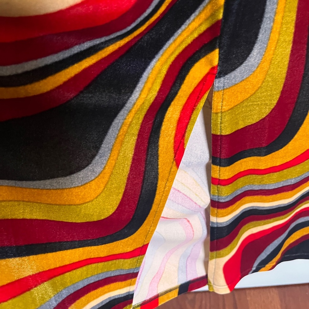 Dangerfield Multicolor Wavy Stripe Fitted Maxi Dress NWOT - Picture 8 of 9